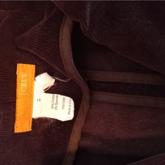 J. Crew 2 Button Blazer Size S Pockets Womens Brown Corduroy Jacket - Picture 2 of 7